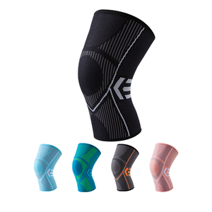 Manchon de compression pour genou en tricot élastique Spandex sur toute la longueur Support de genouillère en nylon - Product Image 1