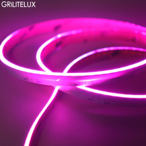 High Density Side View <b>RGB</b> COB LED Strip 24V 630 LEDs/m 8mm 10W Flexible for Modern Furniture Lighting - Product Image 1