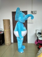Costumes de mascotte d'éléphant bleu grandeur nature pour adultes - Conception personnalisée, promotion du Nouvel An, matériau en peluche pour la publicité en extérieur