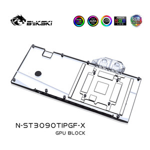 Bykski N-ST3090TIPGF-X Bloc d'eau pour carte graphique LED RGB pour <span class=keywords><strong>ZOTAC</strong></span> <span class=keywords><strong>RTX</strong></span> <span class=keywords><strong>3090</strong></span> Ti 24GB G6X PGF OC 5V ARGB - Product Image 1
