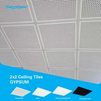 Tuiles décoratives intérieures en plâtre micro-perforées 3*3 mm, 24x24 pouces, 600x600, panneaux acoustiques perforés, insonorisants.