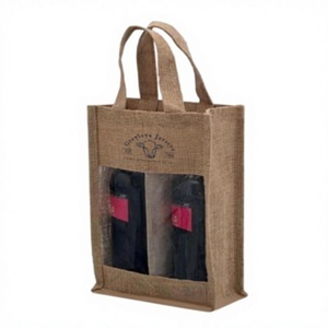 Custom Printed Jute Tote <b>Bag</b> Zipper/Drawstring Closure Rope Handle <b>Large</b> Size Reusable Eco-Friendly Wedding Favor <b>Gift</b> Packaging - Product Image 2