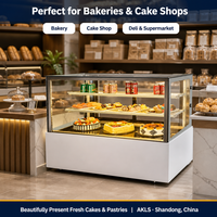 Nouvelle vitrine à gâteaux en verre à angle droit / vitrine réfrigérée / armoire chauffante pour pain et pâtisseries, idéale pour les boulangeries