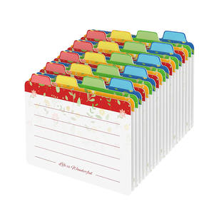 Cartes d'index lignées colorées avec anneaux Cartes flash avec support Cartes de notes vierges <span class=keywords><strong>pour</strong></span> les affaires de bureau d'étude scolaire - Product Image 6