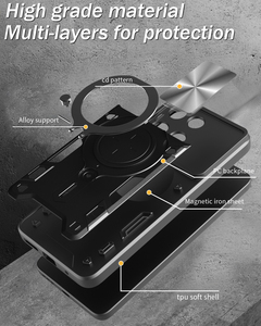 Anneau en métal caméra étui de protection pour Moto G75 G15 G05 G35 G55 G85 G34 G84 G54 G14 G53 G23 G13 G72 G60 armure support rotatif couverture - Product Image 2