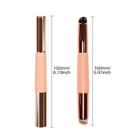 Benutzerdefiniertes Logo 2-in-1 Silikon-Lippenpinsel Lippenstift Doppelendiger Concealer Lipgloss-Applikator
