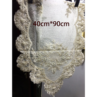 Nappe de mariage turque brodée de perles et de sequins pour Pâques, 16 ensembles, en organza, faite à la main, dentelle moderne, ovale, motif floral, design personnalisé