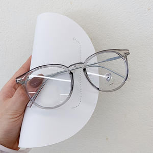 Nouvelles montures de lunettes anti-lumière bleue TR90, forme ronde ovale pour femmes, taille moyenne, verres AC anti-UV, pont nasal standard - Product Image 5