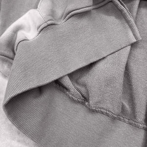 <b>Bulk</b> Streetwear Double Zip Hoodies Manufacturer Heavyweight Embroidery Zip up Hoodie Designer Custom Acid Wash Oversized Hoodie - Product Image 5