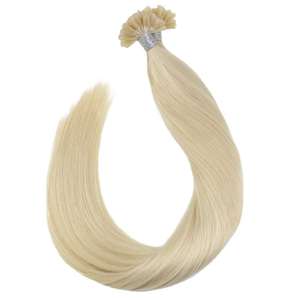 Vendeur en gros de cheveux de haute qualité, double trame, blond #   Extensions de cheveux brésiliens humains lisses et soyeux en U, 60 couleurs - Product Image 5