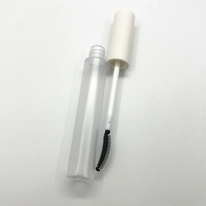 Tube de mascara vide rond blanc de 12 ml avec brosse en silicone, emballage pour sérum à sourcils, étiquette privée - Product Image 5