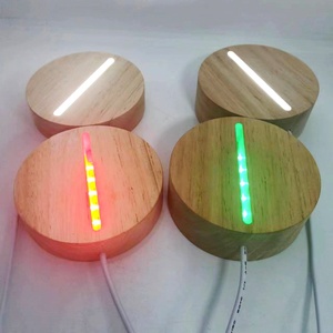 Hot Sale 3D Creative DIY Blank Acrylic Lamp <strong>Wooden</strong> LED Base Square Night Light <strong>for</strong> Bedroom Decor <strong>Wooden</strong> Boxes Wall <strong>Signs</strong> - Product Image 2
