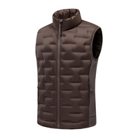 Gilet coupe-vent de haute qualité OEM en gros, veste d'hiver chaude personnalisée pour homme, gilet matelassé design, 50% de garnissage en duvet de canard blanc