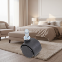 Roulettes modernes pour meubles 25mm 30mm avec insert en nylon à anneau de maintien et tige filetée pour meubles de salon, salle à manger, cuisine, chambre