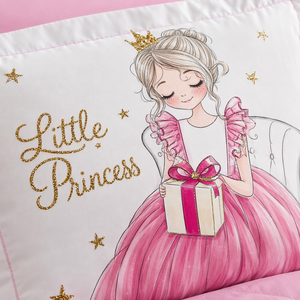 Fairy Tale <strong>Princess</strong> Quilted Polyester <strong>Bedding</strong> for Girls Reversible Pink Comforter Crown Star Gift Box Print Kids Room Decor - Product Image 3