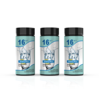 Alat Uji Kualitas Air Bersertifikat CE, Kit Uji Air Keran & Sumur, 16 in 1 Strip Penguji Air Minum