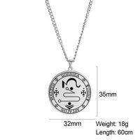 Collier pendentif Myshape en acier inoxydable avec sceau de l'ange Jophiel, style vintage avec chaîne à maillons, sceau de la beauté de Dieu pour homme