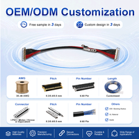 Produsen Kabel Khusus Profesional, Konektor PVC Elektrik Kecepatan Tinggi FFC FPC, Perakitan Kabel Koaksial Micro LVDs eDP