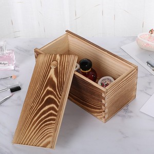 Caja rectangular de pino con tapa extraíble, caja de embalaje de madera, caja de almacenamiento de madera, caja de regalo. - Product Image 1