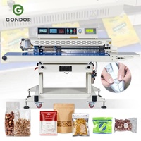 Machine de scellage industrielle automatique à bande continue avec purge sous vide et injection de gaz azote pour sachets