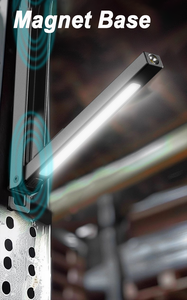 Lampe de travail rechargeable pour réparation automobile, pliable à 180 degrés, <span class=keywords><strong>LED</strong></span> magnétique avec crochet et règle pour inspection et réparation mécanique - Product Image 4