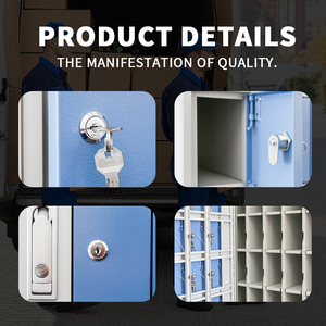 CHNSMILE Bleu 66 Porte avec Serrure Principale Métal Vente en Gros Boîte Aux Lettres Post Appartement Communauté/Bureau/Service Postal Boîtes Aux Lettres