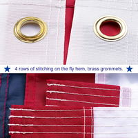 Drapeau américain 3x5 pieds, drapeau américain extérieur en nylon résistant avec étoiles brodées, bandes cousues et œillets en laiton