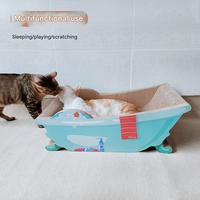 Chat grattoir salon Vertical Horizontal carton chats maison griffoir 51*35*20CM baignoire en forme de canapé