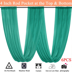 Rideaux drapés de plafond au design élégant et unique Décoration de mariage de qualité Accent Rideaux et cantonnières de qualité - Product Image 3