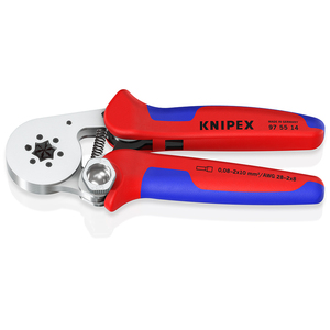 Outil de sertissage Knipex 0,08-2x10 mm AWG 28-2x8 à réglage automatique pour bornes à fourche - Product Image 1