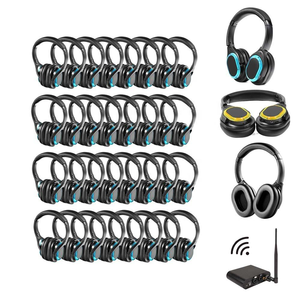 Équipement de podcast INDA RF998B – Casque sans fil supra-auriculaire silencieux et émetteurs audio HIFI, autonomie de 12h pour cabine de DJ - Product Image 1