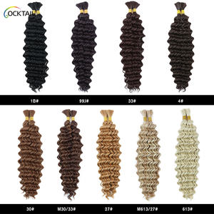 Postiches noirs pour tresses bohèmes sans nœuds, extensions synthétiques Rizadas, mèches bouclées, tresses bohèmes naturelles - Product Image 5