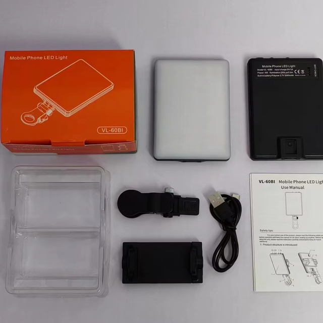HighBrightness Mini LED Panel Light with Clip Ideal for Selfies and Video Calls on Phones and Laptops