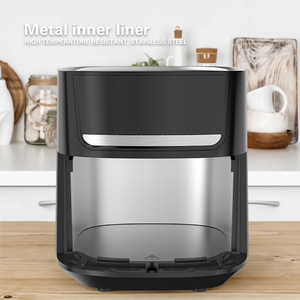 Friteuse à air en acier inoxydable <span class=keywords><strong>sans</strong></span> <span class=keywords><strong>huile</strong></span> 4,5L 5L 5,5L 6,5L 7,5L Panier Friteuse numérique Appareils de cuisine Friteuses à air chaud - Product Image 4