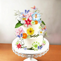 Fleurs en papier comestibles DIY pour la décoration de gâteaux, mélange rose de fleurs de cerisier Sakura pour décorations de cupcakes