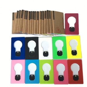 Custom Logo UV Printed Screen Printing Mobile Phone Holder Mini Luminous Folding Card LED <b>Night</b> <b>Light</b> <b>Bulb</b> Portable Promotional - Product Image 2