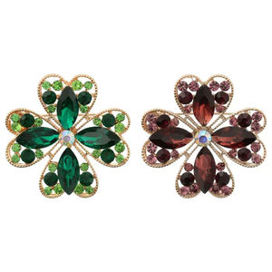 Broche en forma de trébol de cuatro hojas, adecuado para accesorios de ropa, broche de estilo moderno y a la moda. - Product Image 1