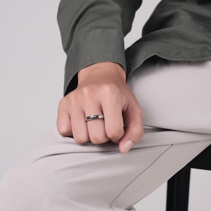 Minimalist Engraved Titanium Steel <b>Ring</b> With Hope Letter Design Unisex Gift Jewelry - Product Image 3