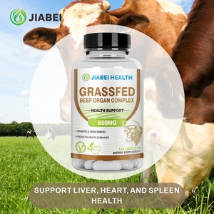 Capsules personnalisées du complexe d'organes de bœuf nourris à l'herbe pour adultes de l'usine Jiabei ODM/OEM Suppléments à base de plantes pour un équilibre sain interne - Product Image 3