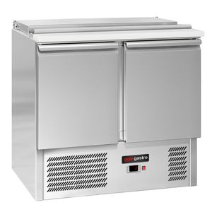 GGM Gastro Saladette ECO - 903 mm - 2 portes - avec entrée pour 2x GN 1/1 & 3x GN 1/6 & couvercle en acier inoxydable - Product Image 3