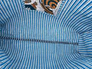 Bolsa de Transporte Acolchada de Algodón, Reutilizable, con Estampado de Bloques Tradicionales, Bolso de Mano para Compras y Viajes - Product Image 3