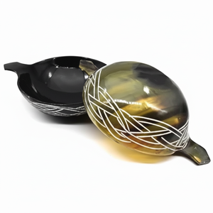 Bol en corne Viking Nordique Médiéval pour réplique historique, festin, vache, taille moyenne, artisanal, bol de service en corne - Product Image 1