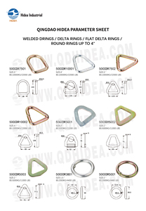 Anneau d'ancrage de sangle de fixation <span class=keywords><strong>Delta</strong></span> de 3 pouces, robuste, de sécurité industrielle HIDEA, résistant à la rouille, zingué, 10 000 kg - Product Image 3