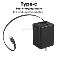 Chargeur rapide multi-ports POWERERIC 65W A+C GaN avec QC3.0 et PD3.0, adaptateur de voyage