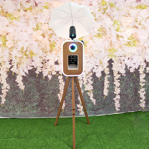Trépied professionnel rétro pour photographie, support selfie en bois grainé pour iPad, DSLR, cabine photo - Product Image 2