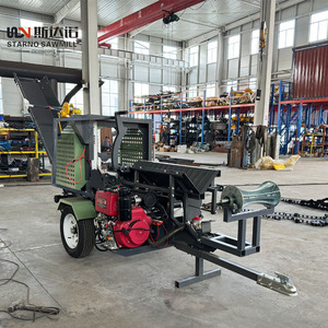 15 टन 15hp मैनुअल फायरवुड प्रोसेसर कसिंग प्रोसेसर लकड़ी कटर और स्प्लिटर प्रसंस्करण - Product Image 3