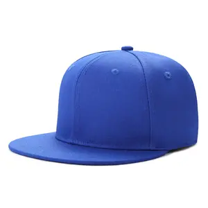 High Quality Embroidered Snapback Cap Sport Hat Brim 6 Panel Cotton Blank Plain Custom Logo Snapback Cap Hat