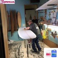 Plaque de surf en résine époxy, transparente, résistante, jaune, Fiber de carbone, 1 pièce