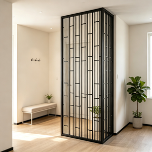 Modern Geometric Steel Frame <strong>Room</strong> <strong>Divider</strong> with Hollow Metal Partition for Office and Living <strong>Room</strong> - Product Image 5
