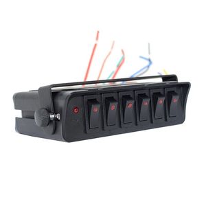 กล่องสวิตช์โยก 6 ช่อง Yuhe YH-DH6-H พร้อมไฟฉุกเฉินแบบสโตรบ 12V แผงควบคุมแบบท็อกเกิล - Product Image 4